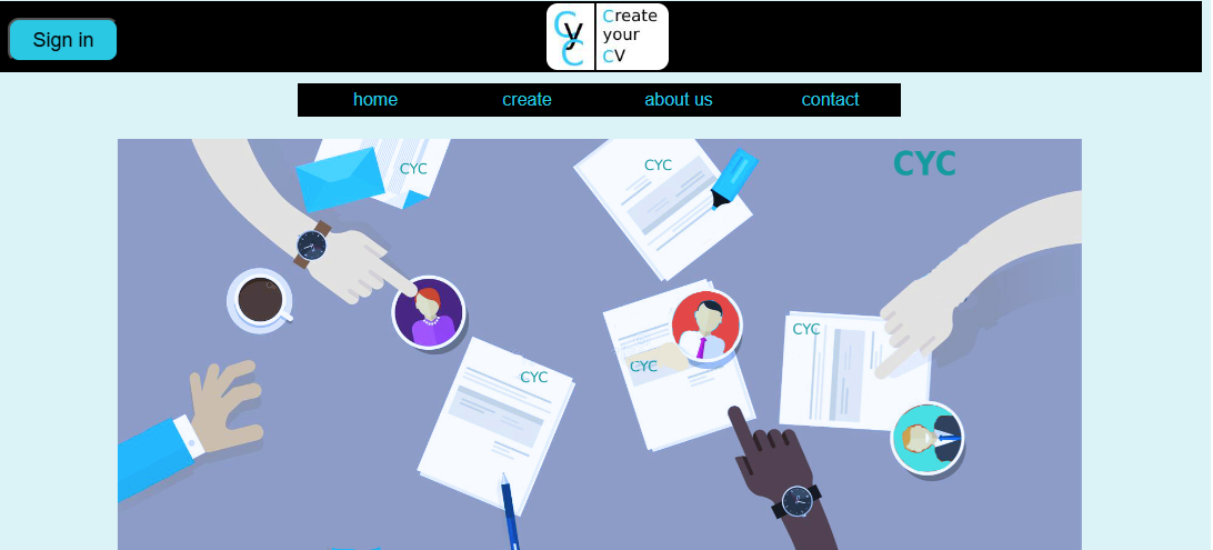 CV Creator Website screenshot 2